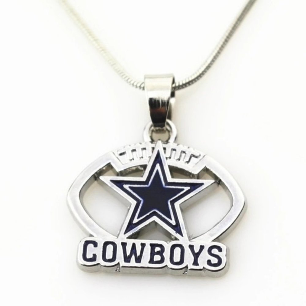 Dallas Cowboys Silver‎ Football Necklace 3/$30